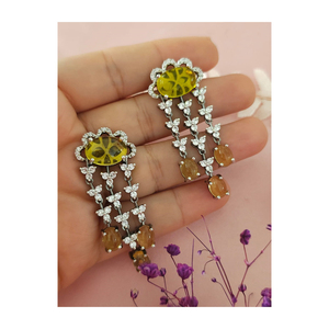 Pendientes de Gargantilla de diamantes americanos clásicos personalizados para mujer, latón para boda, compromiso, aniversario, buen precio, idea de regalo a granel - Product Image 3