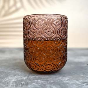 Juego de 6 Vasos de Vidrio Vintage ATARA con Técnicas de Impresión en Relieve para Gráficos - Product Image 5