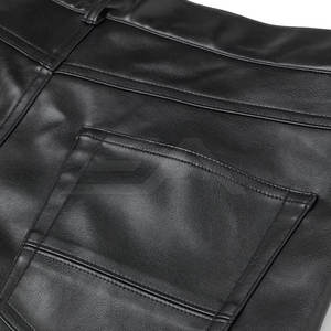 High Quality High Quality Latest Design <b>Men</b> <b>Leather</b> <b>Pants</b> Straight Lightweight Casual Wholesale Custom Logo - Product Image 6