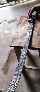 Custom Made Embossed Leather Men's Belts with Steel Buckle Waterproof <b>Pin</b> Buckle <b>Striped</b> Pattern-Rich Texture Durable Bold Edge - Product Image 5