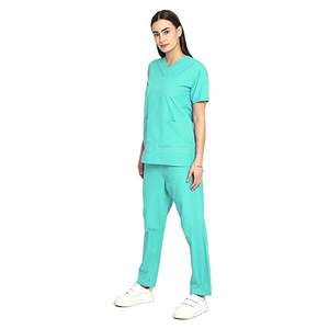 ชุดยูนิฟอร์มทางการแพทย์สำหรับผู้หญิง,ชุดเสื้อสครับสำหรับคลินิกแขนสั้นกางเกงชุดขัด - Product Image 5