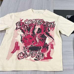 Personalizado 100% algodón 3D Puff impreso sólido camiseta de gran tamaño Streetwear cómodo de los hombres de alta calidad Logo impreso de punto - Product Image 6