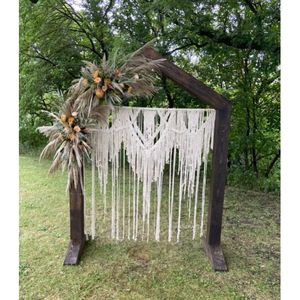 Arco de Boda de Macramé Hecho a Mano, Elegante Decoración para Puerta y Pared, Macramé para Fondo de Boda - Product Image 3
