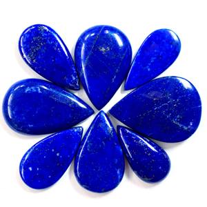 Lapis Lazuli ลูกแพร์ Cabochon อัญมณีธรรมชาติสีฟ้าสำหรับทำเครื่องประดับรูปร่างหลวม - Product Image 5