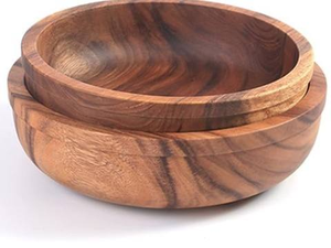 Nouvelle arrivée personnalisé en bois fabriqué meilleure vente à la main en bois bol de service ustensiles de cuisine maison par glowin fashion - Product Image 2