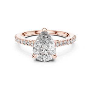 Bague en or blanc 14 carats pour femme, pour occasions spéciales, avec diamant de 2,29 carats de taille poire, diamant de laboratoire certifié IGI, style classique, plaqué or - Product Image 2