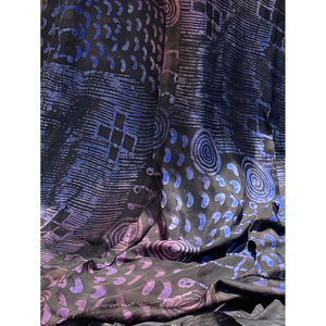 Adire Alabela (Batik) disegnato a mano su tessuto di seta di cotone satinato per la biancheria da letto t-shirt tessuti per la casa tende scarpe borse - Product Image 2
