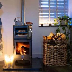 Estufa de Leña de Hierro Fundido Automática, Chimenea de Pellets, Diseño Industrial, Ecológica, Ligera, Calefacción Interior para Villas - Product Image 3