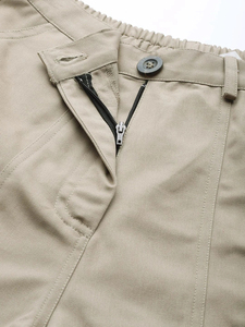 High Quality Breathable Eco-Friendly Quick Dry Cotton/Polyester Casual <b>Women's</b> <b>Cargo</b> <b>Shorts</b> with High Waist Elastic and Pockets - Product Image 6