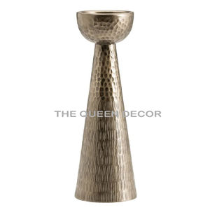 Arte creativo moderno Aluminio Metal Forma única Acabado marrón Portavelas decorativo Estilo elegante Decoración de iluminación - Product Image 6