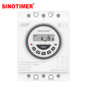 TM619-380VAC 3-giai đoạn lập trình hẹn giờ 7 ngày 16/30A, 380VAC 1min khoảng thời gian 16 on/off hàng ngày kỹ thuật số <span class=keywords><strong>LCD</strong></span> hiển thị chuyển đổi - Product Image 1