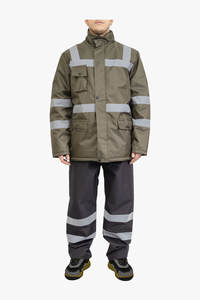 Chaqueta de Seguridad de Alta Visibilidad ANSI Clase 1, Tejido de Poliéster Transpirable, con Luces LED Intermitentes, Personalizable, con Tiras Reflectantes - Product Image 2