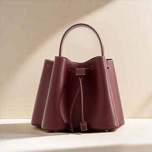 Sac seau pour femme Mifaktory en cuir PU, sac à bandoulière avec cordon de serrage, imperméable, durable, sac à main décontracté - Product Image 1