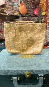 Femmes coton fait à la main ethnique Rajasthani brodé Khajuri sac à main épaule sac fourre-tout pour cadeaux de faveur de mariage - Product Image 5