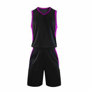 Conjunto de Jersey de baloncesto personalizado para hombre al por mayor, secado rápido, transpirable, antibacteriano, protección UV, impresión por transferencia de calor - Product Image 6