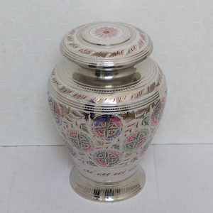 Urne de crémation de style américain avec un design floral unique pour garder les cendres de vos proches en toute sécurité fournie par HHO - Product Image 6