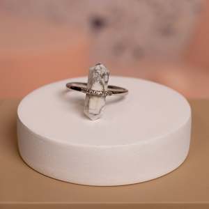 NOVAMART Fine Silverings 925 Sterling Silver Holwilte Geometric Hexagon <b>Ring</b> <b>Adjustable</b> Zircon Rhodium Plated Everyday Fine Jewe - Product Image 1