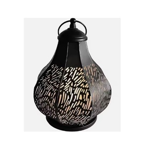 Modern Design Iron Etching <b>Lantern</b> with Black Black Powder Coated and Gold Mirgan Inside the <b>Lantern</b> <b>Camping</b> <b>Lanterns</b> - Product Image 2