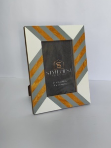 Phong cách đường chéo đa màu sọc nhựa Epoxy Inlay khung ảnh cho phòng khách văn phòng trang trí sản xuất tại Ấn Độ - Product Image 2