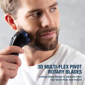 Afeitadora Eléctrica Inalámbrica de Triple Cabezal para Hombre con Recortador de Barba de Precisión, Afeitadora Rotatoria Lavable, Resistente al Agua IPX7 - Product Image 4