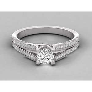 Bague solitaire en or 10 carats avec diamant brillant cultivé en laboratoire - Product Image 4