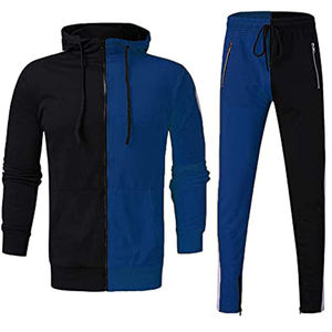 Conjuntos de Sudadera y Pantalones Deportivos de Hip Hop con Bloques de Color Más Vendidos para Hombre, Sudadera con Capucha y Pantalones Deportivos Casuales con Empalmes, Ropa Urbana de Alta Gama de EE. UU. con Bordado - Product Image 5