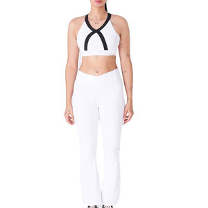 Women High Waist Yoga Set 2 Piece Gym Clothing Flare <b>Leggings</b> V Waist Workout Sets Fitness Sports Bra <b>Flared</b> Pants Activewear - Product Image 1