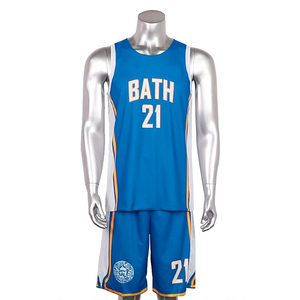 Camiseta de baloncesto transpirable, uniforme, nuevo diseño, juego de sublimación de secado rápido para jugadores de talla grande - Product Image 1