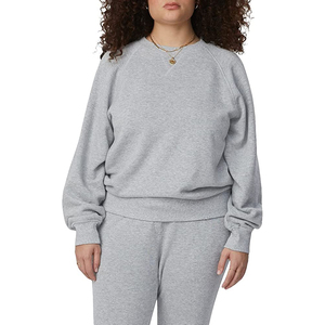 Suéter de algodón de gran tamaño personalizado para mujer, de talla grande Sudadera larga con cuello redondo, bordado de chenilla, nuevo frente de invierno - Product Image 5