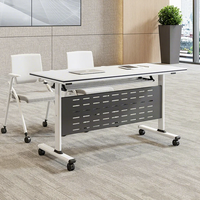 Table de conférence pliante au design moderne et minimaliste, table de bureau mobile pour activités, table de formation pliable avec chaise