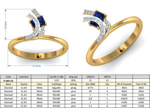 Handmade Designer Premium Quality Blue Zircon Gemstone Brass <b>Ring</b> Unisex Premium Gold Plated Jewelry for Engagement and Party - Product Image 4