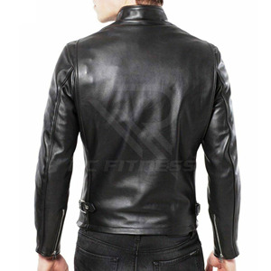 Chaqueta Cortavientos para Hombre, Talla Grande, Cuello Alto, Cuero PU, Transpirable, Resistente al Viento, Ecológica, con Patrón, para Invierno - Product Image 2