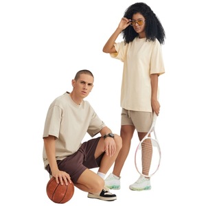 Vente en gros de haute qualité 240gsm 100% pur coton T-shirt uni décontracté unisexe pour hommes et femmes OEM avec logo personnalisé pour hommes - Product Image 4