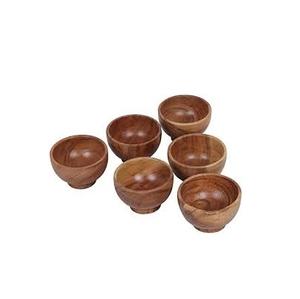 Mini tazón de madera sin pulir 100% tazón de madera de acacia de color de madera natural y el más vendido para uso en la cocina - Product Image 3