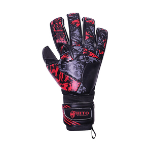 Gants de gardien de but pour vêtements de sport, paume avant en latex allemand de 4 mm, dos en silicone imprimé, coupe hybride, enveloppe du pouce - Product Image 2