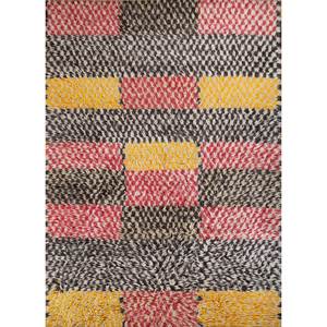 Alfombras de Lana Anudadas a Mano Zuri, Estilo Kilim Rojo y Naranja, Patrón Abstracto para Entrada de Casa, Pasillo Rectangular 9x12-Pae-1652 - Product Image 1