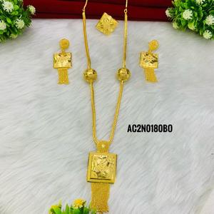 Ensemble collier long plaqué or design en ligne bijoux de mode un gramme collier long pour mariage - Product Image 2