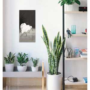 ภาพพิมพ์ศิลปะของโอฮาระ โคโซน "นกกระยางสองตัวในทุ่งหญ้า" ลวดลายภาพนิ่งอันน่าหลงใหล - Product Image 3