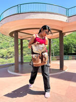 Neuankömmling Western Stylish Hand Tooled Hair On Rindsleder Rucksack Hochwertiger Echt leder Langlebiger Rucksack für Frauen