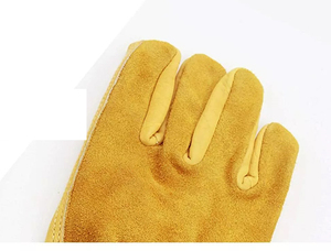 Guantes de cuero de vaca para hombre, guantes de cuero personalizados industriales de corte mecánico, guantes mecánicos de trabajo con estampado de logotipo personalizado - Product Image 3