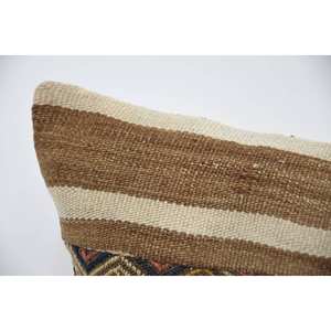 Multicolor Bohemian Kilim <b>Pillow</b> 16x36 Inch Luxury Vintage Print Silk and Wool Woven Decorative Accent for Floor - Product Image 2