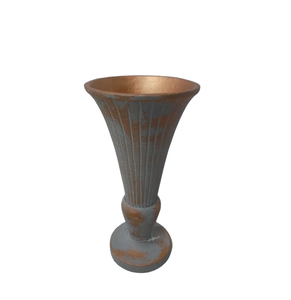 Luxury Design Flower <b>Vase</b> Gray W/<b>Copper</b> Antique Aluminum Flower Pot Usage for Tabletop Decoration Handmade in Bulk - Product Image 1