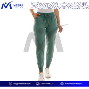 Joggers pour femmes de haute qualité Pantalon de survêtement en coton taille haute coupe ajustée avec poches pour la course, le yoga, le fitness et la mode Streetwear - Product Image 2