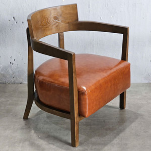 Modern Tufted Ash Wood Accent Arm <b>Chair</b> for Home Office and Living Room - Product Image 2