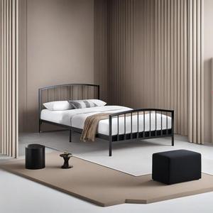 Cama de hierro con marco de metal tamaño queen, moderna y de alta calidad, para hotel, directo desde Malasia - Product Image 2