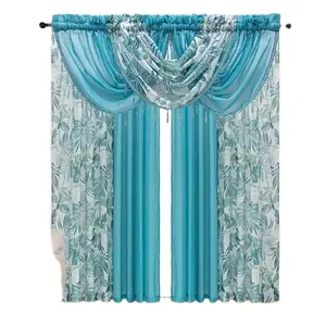 2023 Flowing Custom embroidery Wholesale Curtain elegant draping Window Curtains Luxury Curtain For Home Office Hotel
