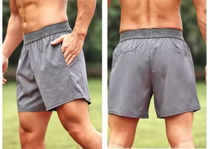 Shorts de sport décontractés pour hommes, séchage rapide, écologiques, respirants, en Spandex/Coton, pour la natation et le fitness en extérieur – Meilleures ventes - Product Image 2