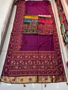 Venta al por mayor NEETA CREATION Modern Pashmina Sarees Siroski Latkan Acentos Elegante Étnico Desgaste Diwali Fiestas Bodas OEM a granel - Product Image 6