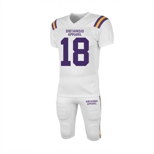 Maillots de football américain pour adultes, respirants, grandes tailles, manches courtes, uniformes de football personnalisables par sublimation - Product Image 2