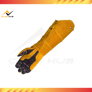 Gants de soudage en cuir de vachette fendu, antidérapants, respirants, résistants à la chaleur, protection des doigts TIG, gants de travail, protection des mains - Product Image 4